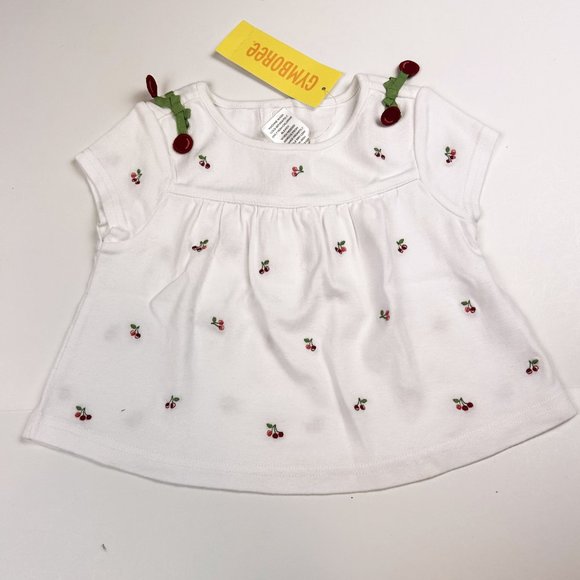 NWT Gymboree Girl Seersucker Stripe Cheery Capri & Cherry Top Size 18-24 Months - Picture 6 of 8